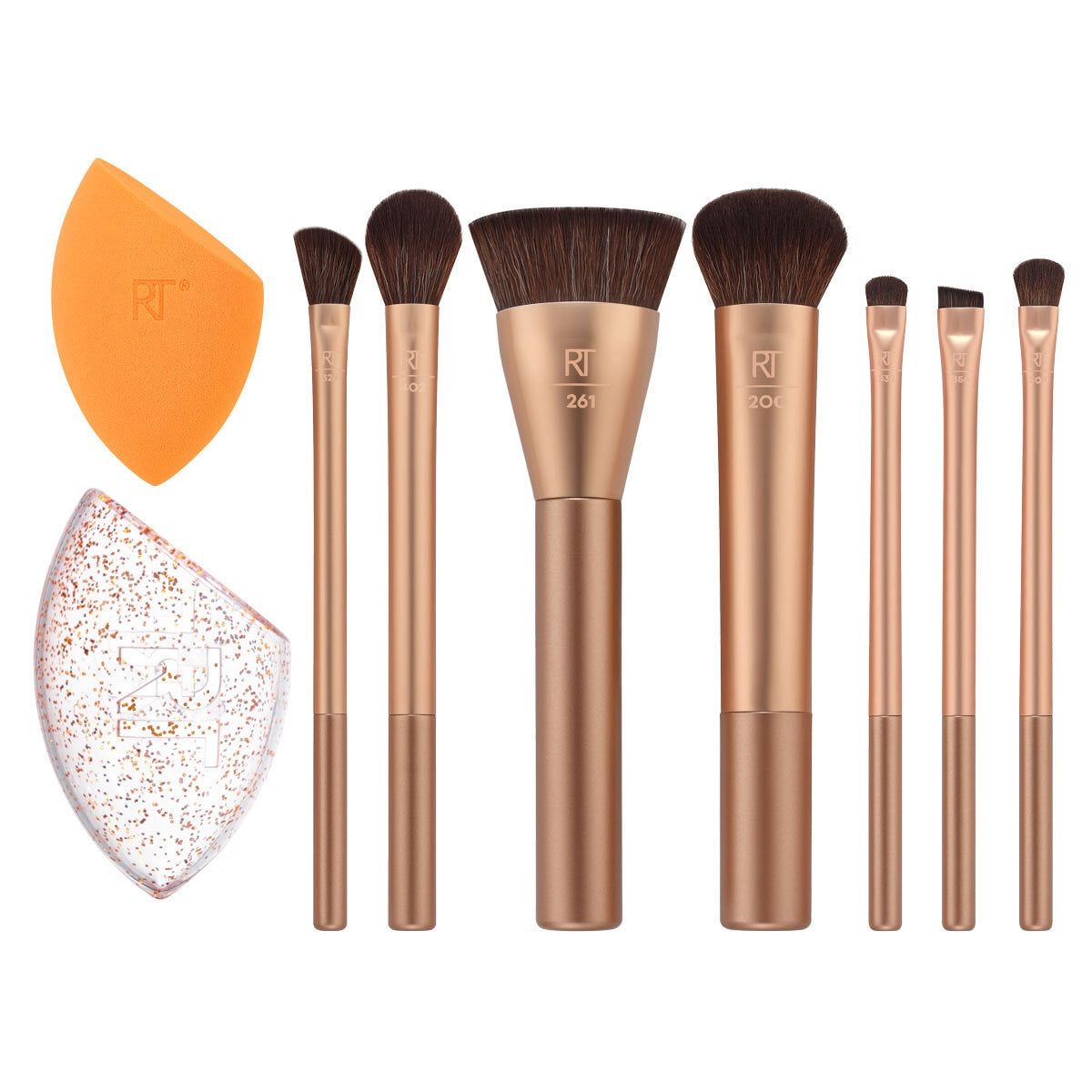 Real Techniques, Wraped in Glow Brush & Sponge Kit 9 Piece Gift Set