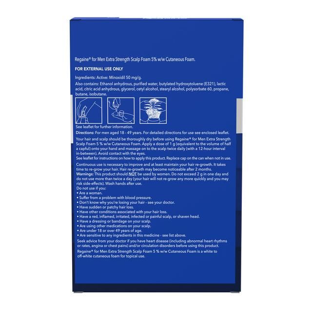 Regaine for Men Extra Strength Hair Regrowth Scalp Foam (3 month supply) 3 per pack