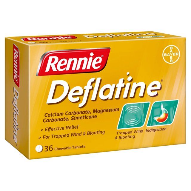 Rennie Deflatine Trapped Wind Relief Tablets 36 per pack
