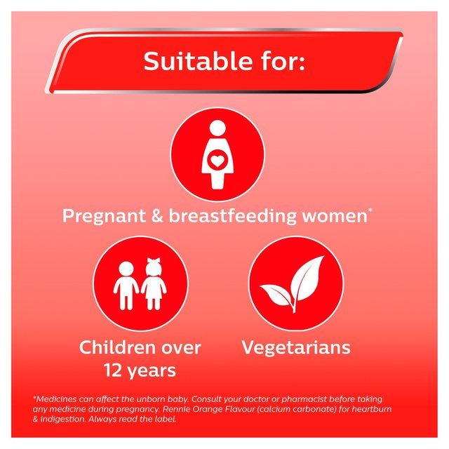 Rennie Orange Heartburn & Indigestion Relief Tablets 24 per pack