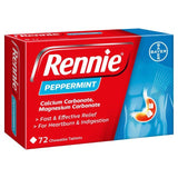 Rennie Peppermint Heartburn & Indigestion Relief Tablets 72 per pack