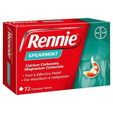 Rennie Spearmint Heartburn & Indigestion Relief 72 Tablets