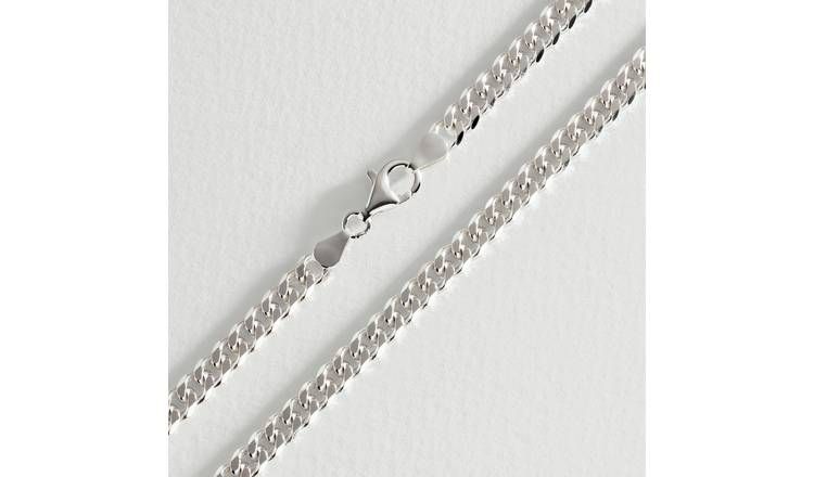 Revere Sterling Silver Solid Curb 20 Inch Chain