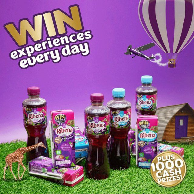 Ribena Blackcurrant No Added Sugar Juice cartons 6 x 250ml