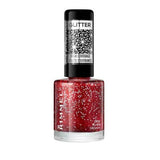 Rimmel Glitter Nail Polish Top Coat, Ruby Crush, 8ml
