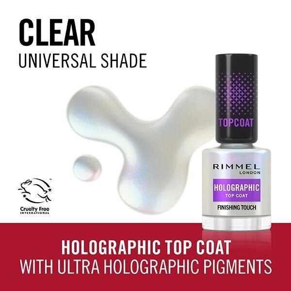 Rimmel Nail Effects Top Coat Holographic Top Coat 12Ml