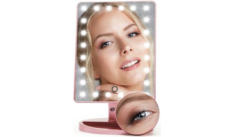 Rio Touch Dimmable Cosmetic Mirror-Rosegold
