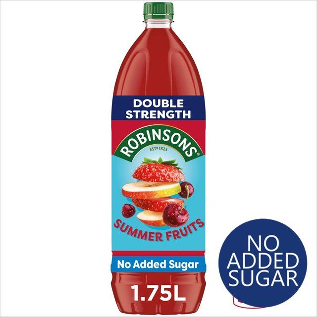 Robinsons Double Strength Summer Fruits No Added Sugar Squash 1.75L
