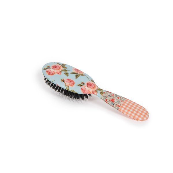 Rock & Ruddle Pink Gingham Small Baby Bristle Hairbrush