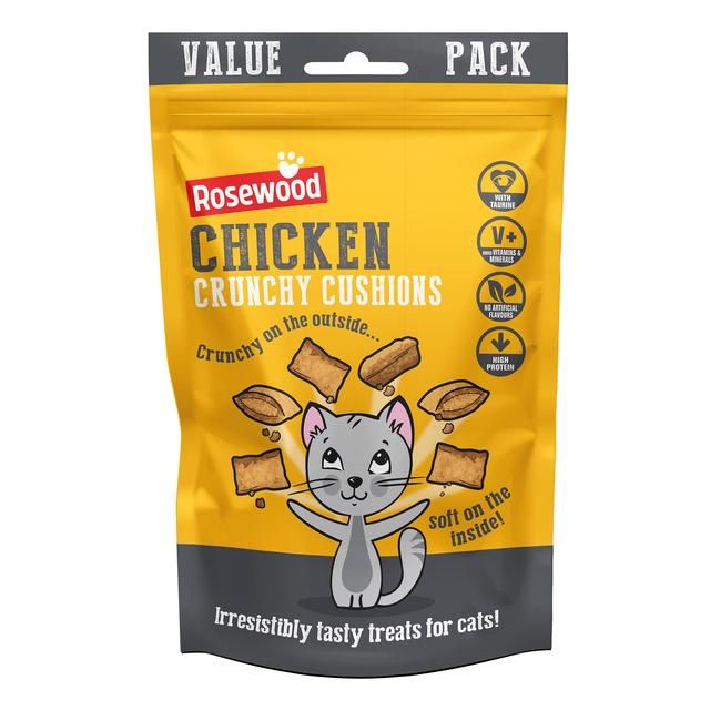 Rosewood Crunchy Chicken Cat Cushions Value Pack 200g