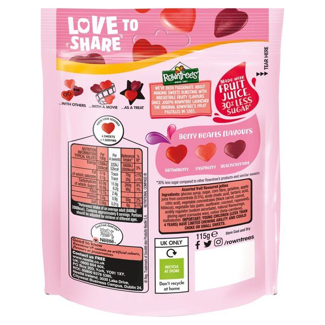 Rowntree's Berry Hearts 115g