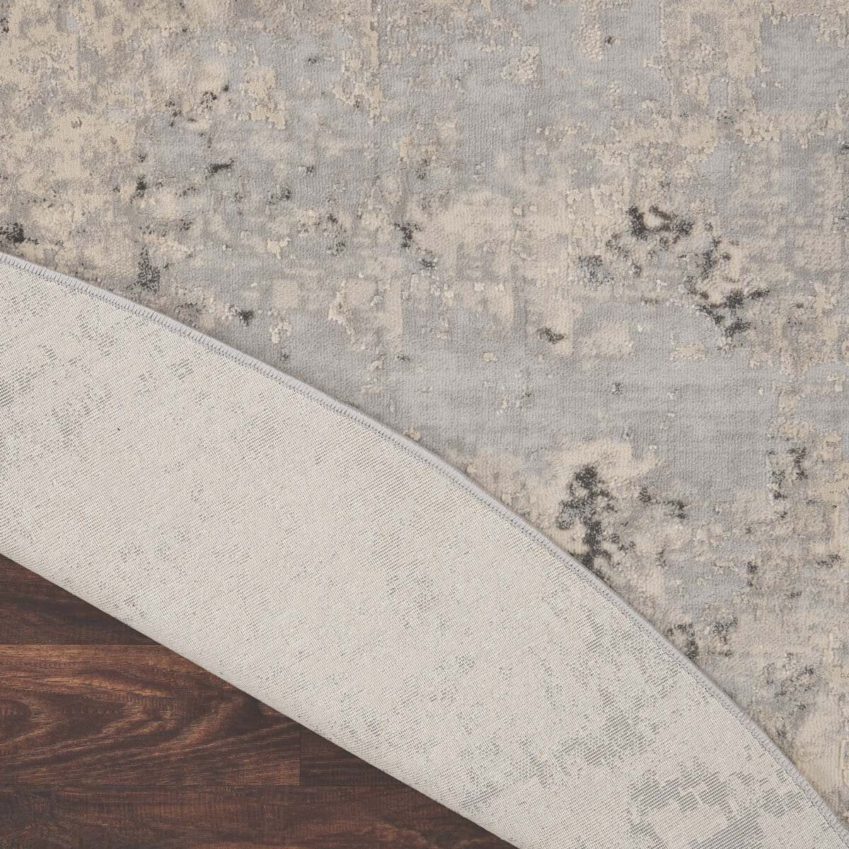 Rustic Textures Mottled Grey Circle Rug, 160 cm