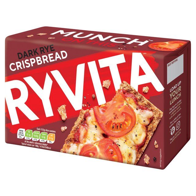 Ryvita Crispbread Dark Rye Crackers 250g