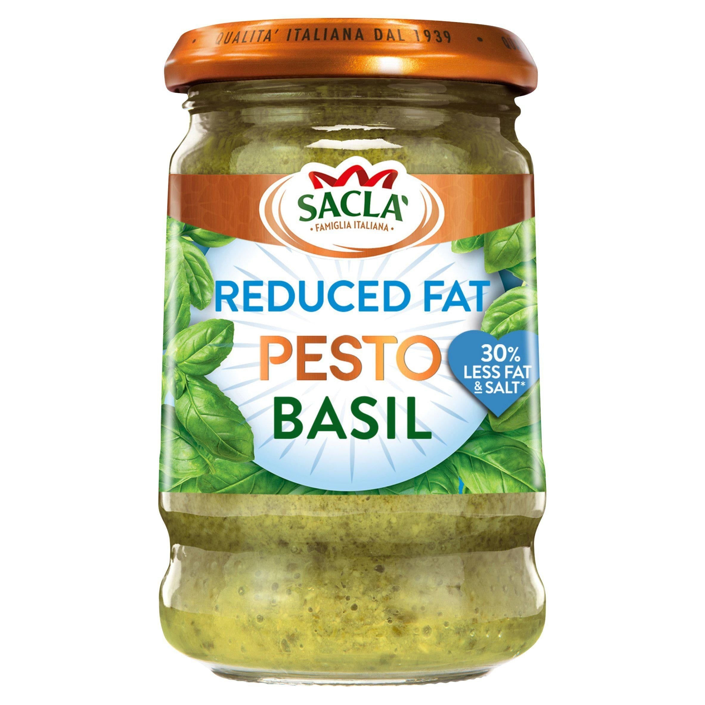 Sacla Reduced Fat Basil Pesto 190g