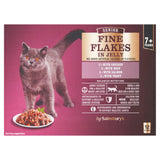 Sainsbury's Adult Fine Flakes 7+ Senior Cat Food Meat & Fish Selection in Jelly 12 x 100g