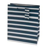 Sainsbury's Blue Stripe Present Gift Bag Birthday Celebration Large