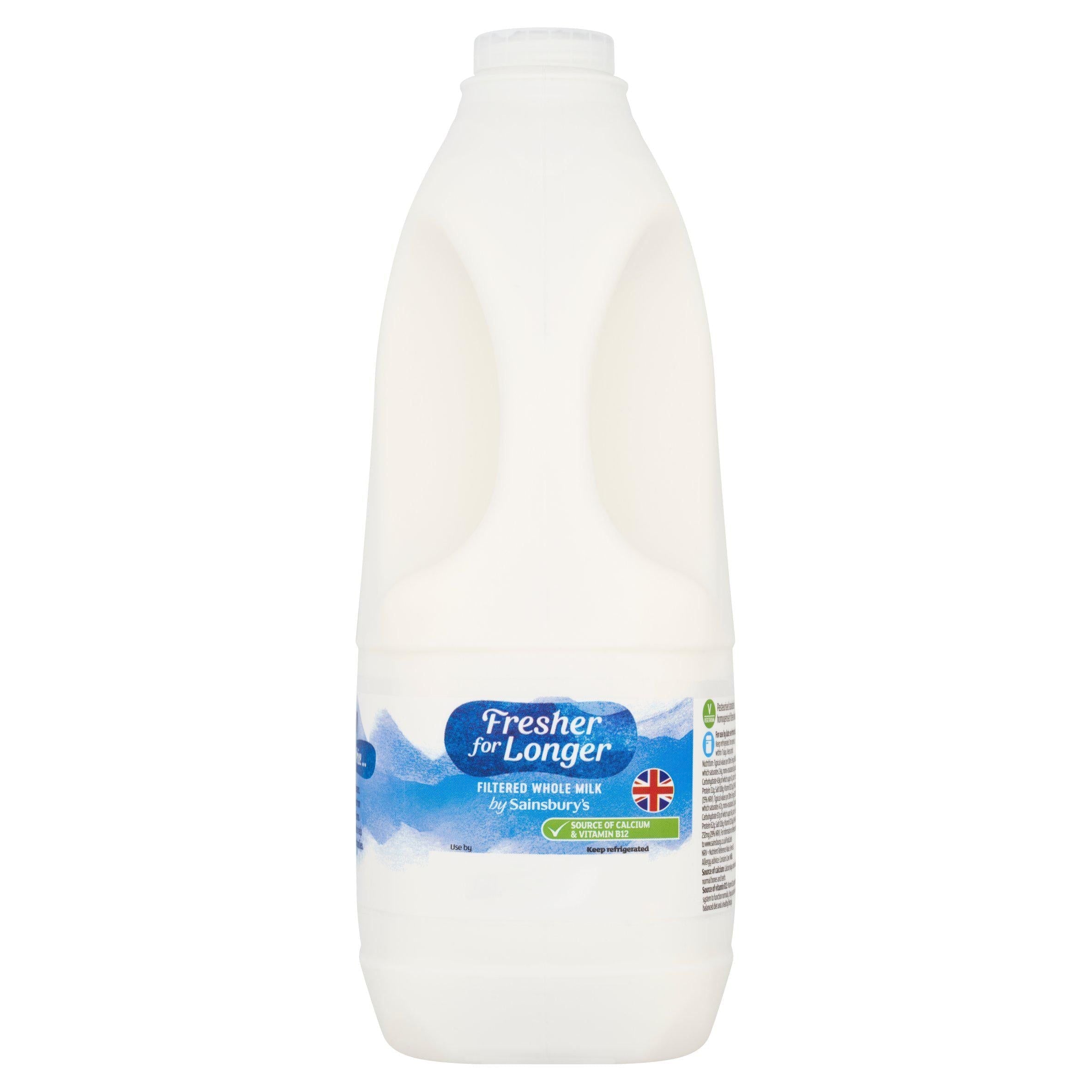 Sainsbury's British Filtered Whole Milk 2L