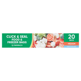 Sainsbury's Food & Freezer Bags, Medium Reseal 30x26cm x20