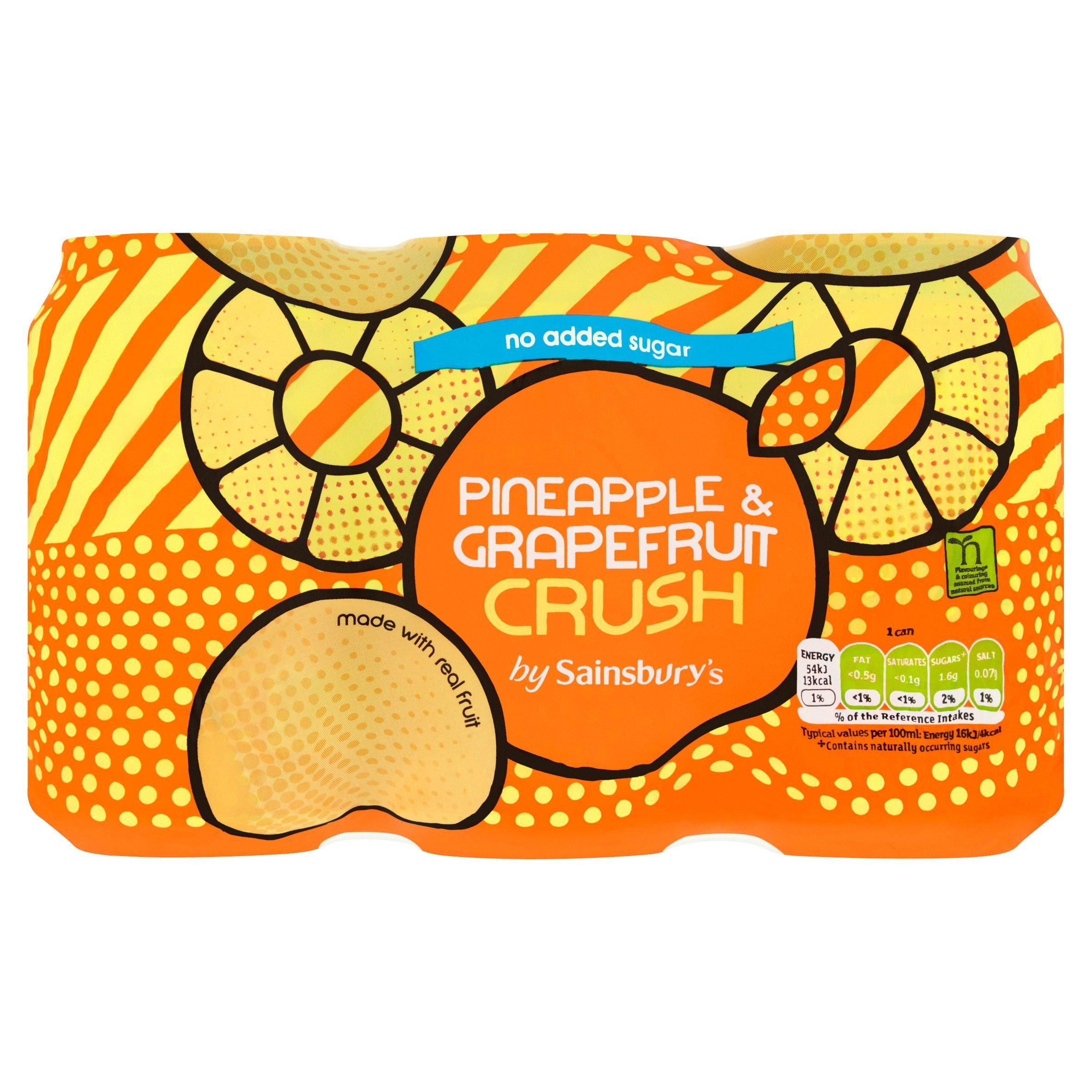 Sainsbury's Pineapple & Grapefruit 6x330ml