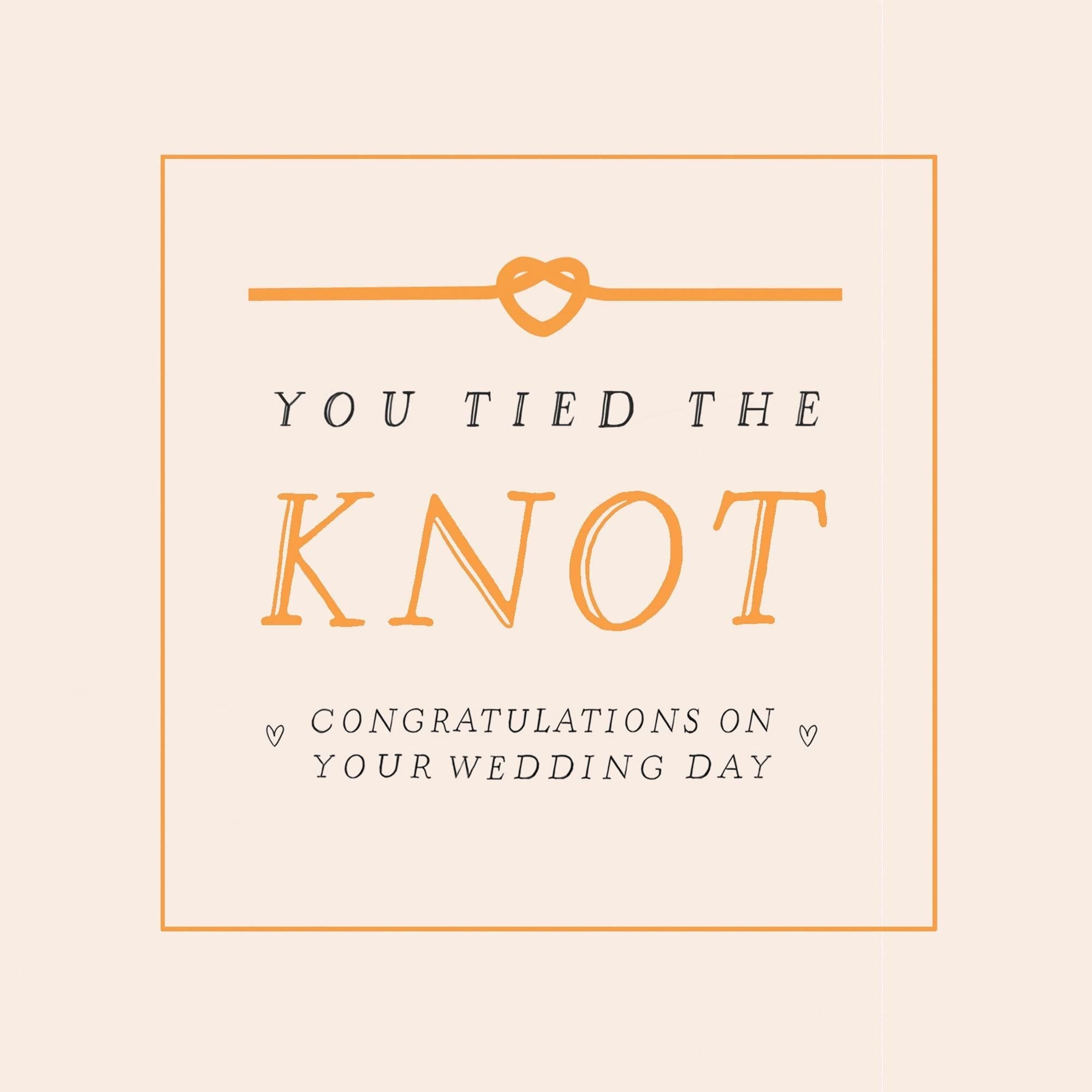 Sainsbury's Wedding Card Congratulations Tied The Knot Greeting Card