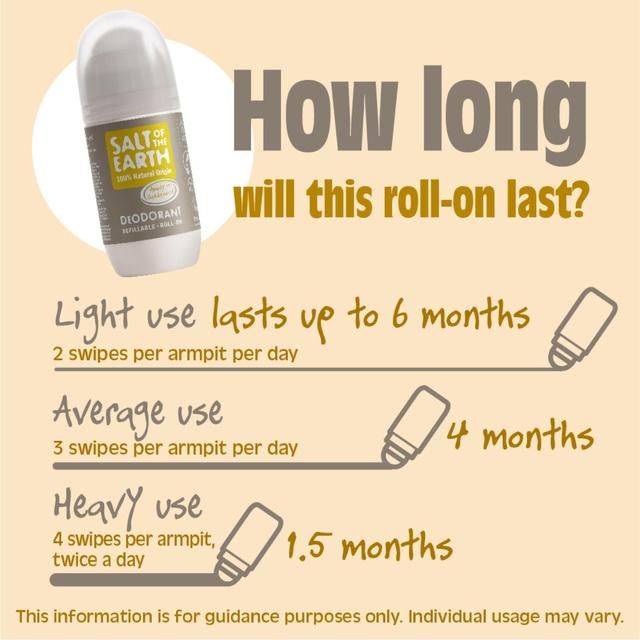 Salt of the Earth Amber & Sandalwood Deodorant Refillable Roll-on   75ml