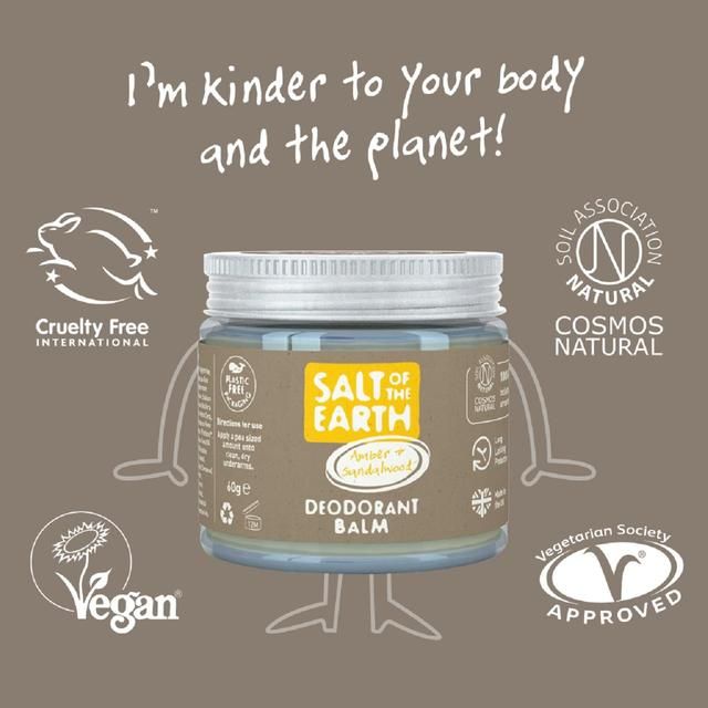 Salt of the Earth Amber & Sandalwood Natural Deodorant Balm 60g