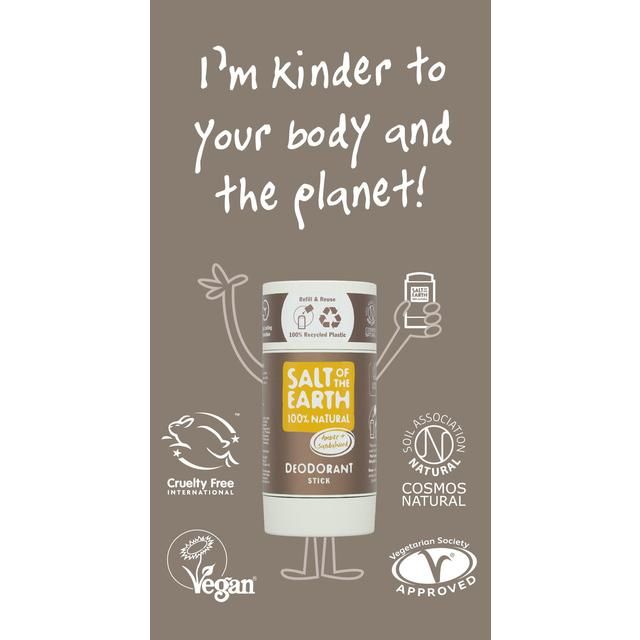 Salt of the Earth Amber & Sandalwood Natural Deodorant Stick 84g