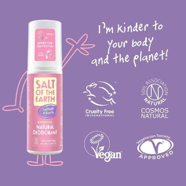 Salt of the Earth Natural Spray Deodorant Lavender & Vanilla 100ml