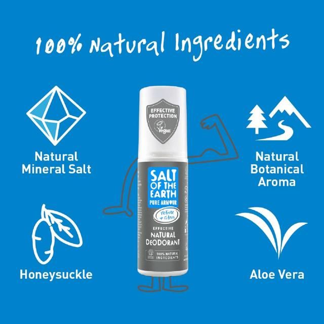Salt of the Earth Pure Armour Explorer Natural Deodorant Spray 100ml