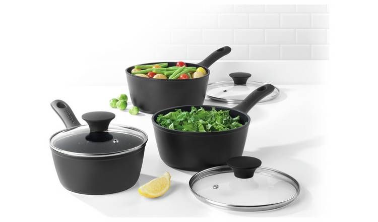 Salter Megastone 260 Thermo 3 Piece Saucepan Set