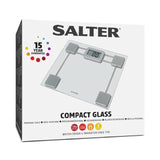Salter Toughened Glass Compact Electronic Bathroom Scale - Silver