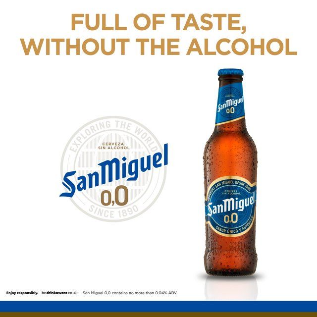 San Miguel Alcohol Free Lager Beer Bottles   12 x 330ml