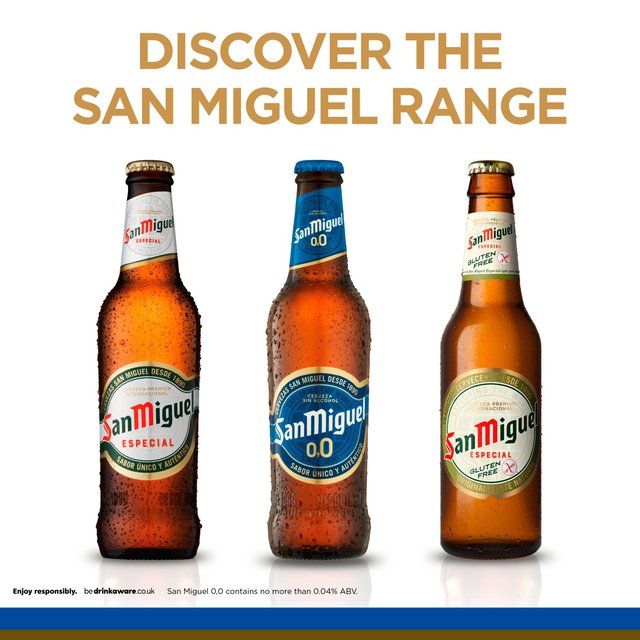 San Miguel Alcohol Free Lager Beer Bottles   4 x 330ml