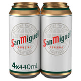 San Miguel Premium Lager Beer Cans 4x440ml