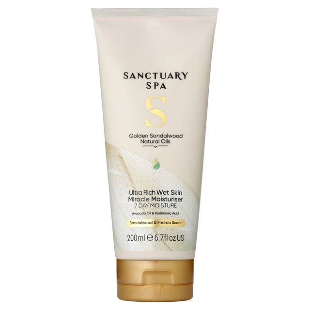 Sanctuary Spa Golden Sandalwood Natural Oils Wet Skin Miracle Moisturiser 200ml