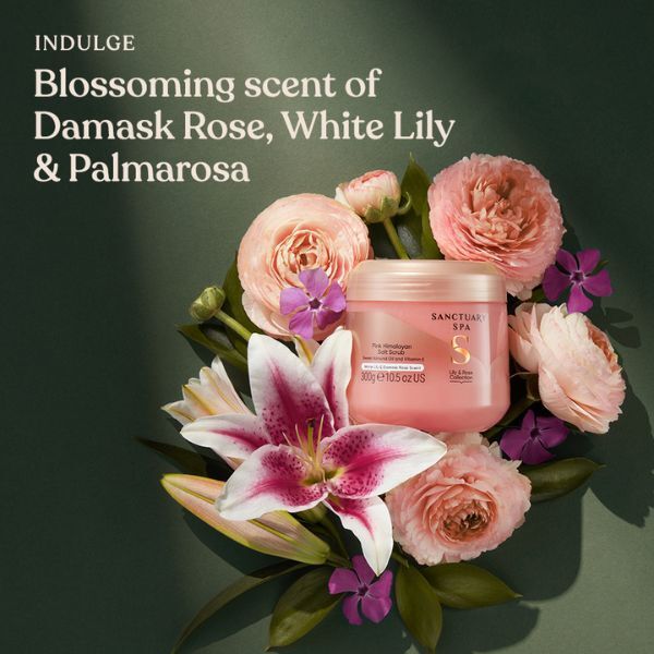 Sanctuary Spa Lily & Rose Pink Himalayan Salt Scrub 300G