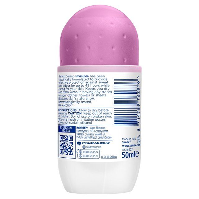 Sanex Dermo Invisible Roll On Antiperspirant Deodorant   50ml