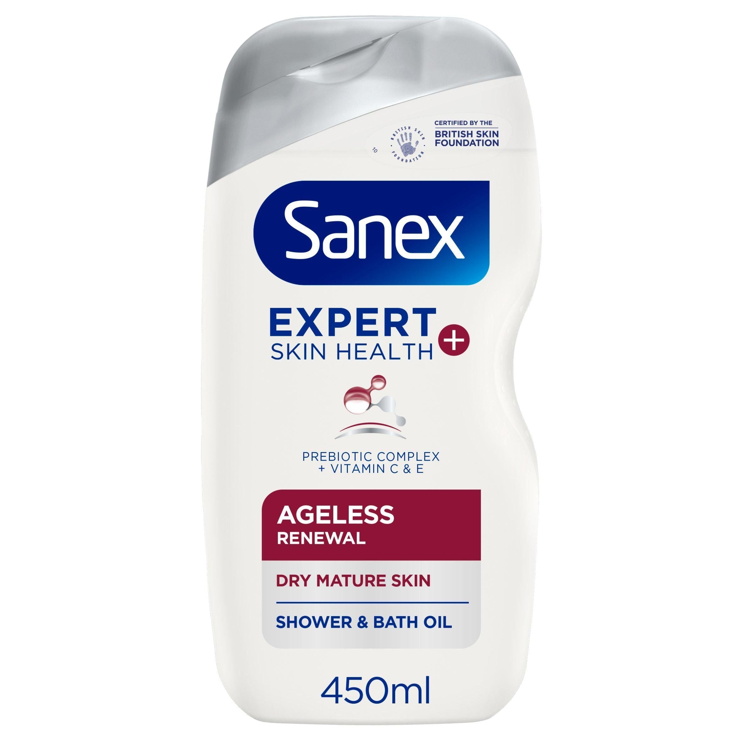 Sanex Expert Skin Health Ageless Renewal Shower Gel Body Wash 450ml