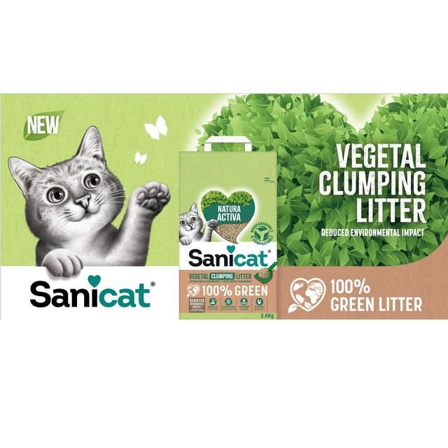 Sanicat Natura Activa 100% Green Clumping Cat Litter 2.5kg