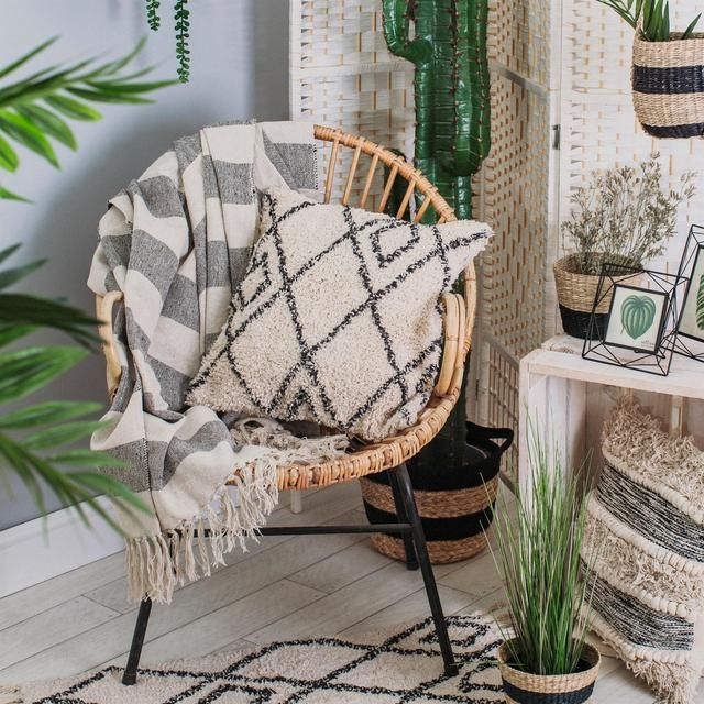 Sass & Belle Scandi Boho Stripe Blanket Throw