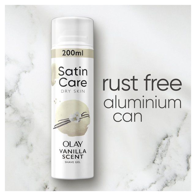 Satin Care Shave Gel Olay Vanilla Cashmere Dry Skin   200ml