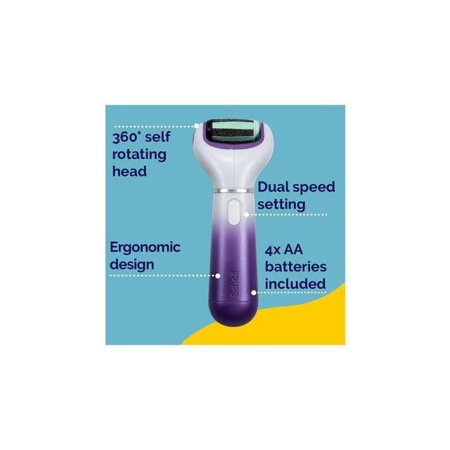 Scholl Two in One Electronic Foot File Purple