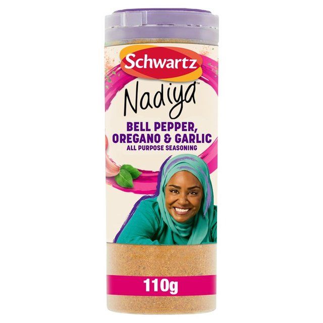 Schwartz x Nadiya Bell Pepper Oregano & Garlic All Purpose Seasoning Drum 110g