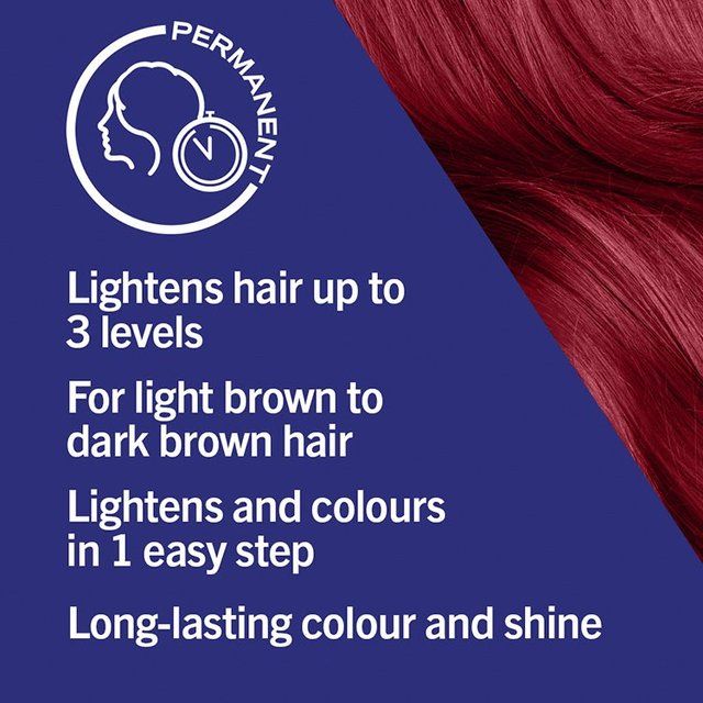 Schwarzkopf LIVE Long-Lasting Permanent Red Hair Dye Deep Red L75 115g