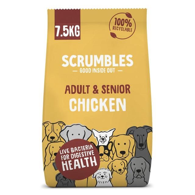 Scrumbles Adult and Seniors Chicken Dry Dog Food 7.5kg