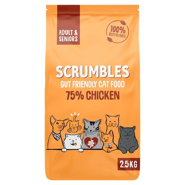 Scrumbles Adults and Seniors Gluten free Chicken Dry Cat Food 2.5kg