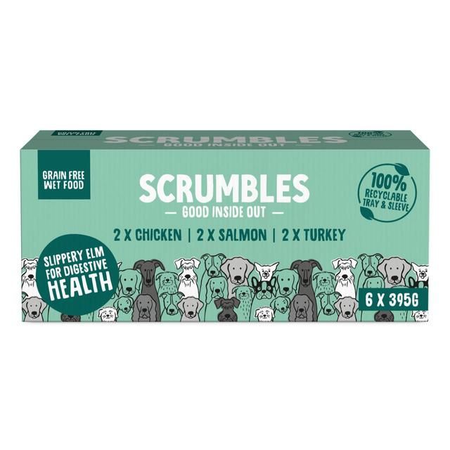 Scrumbles Grain Free Wet Dog Food Pate Multipack 6 x 395g