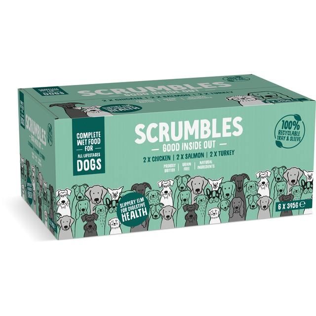 Scrumbles Grain Free Wet Dog Food Pate Multipack 6 x 395g