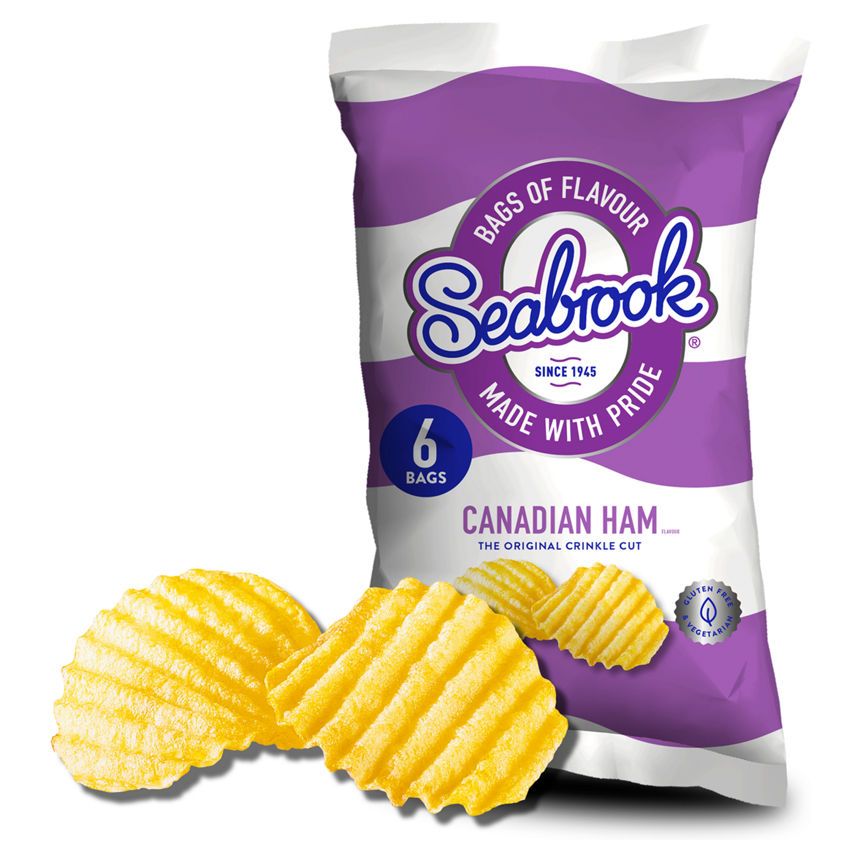 Seabrook Crinkle Cut Canadian Ham Multipack Crisps