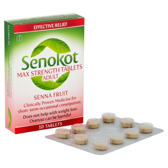 Senokot Max Strength Tablets Senna Laxative Constipation 10 per pack